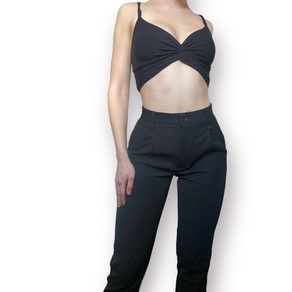 Simple project black straight leg trouser - Picture 3 of 9